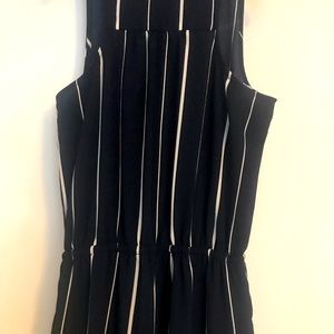 Sleeveless Romper blue and white